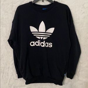 Mens adidas sweatshirt black/white
